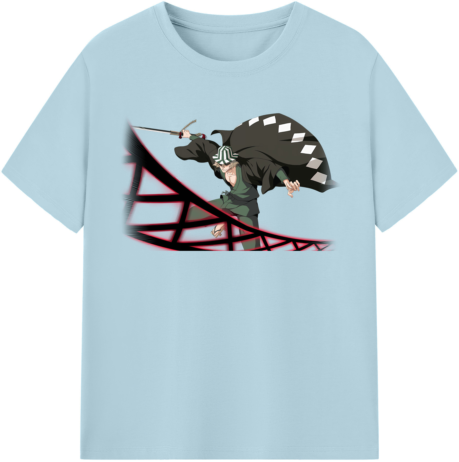 （画像用） "ブリーチ 浦原 喜助（うらはら きすけ） BLEACH Urahara Kisuke " 綿100％半袖Tシャツ（フロントプリント）